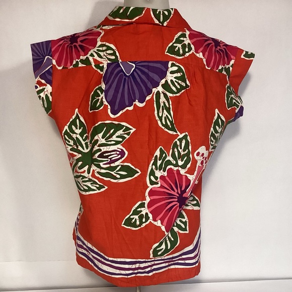 Vintage Hilo Hattie Hawaiian Woman’s sleeveless Shirt size large Made in Hawaii - Picture 4 of 8